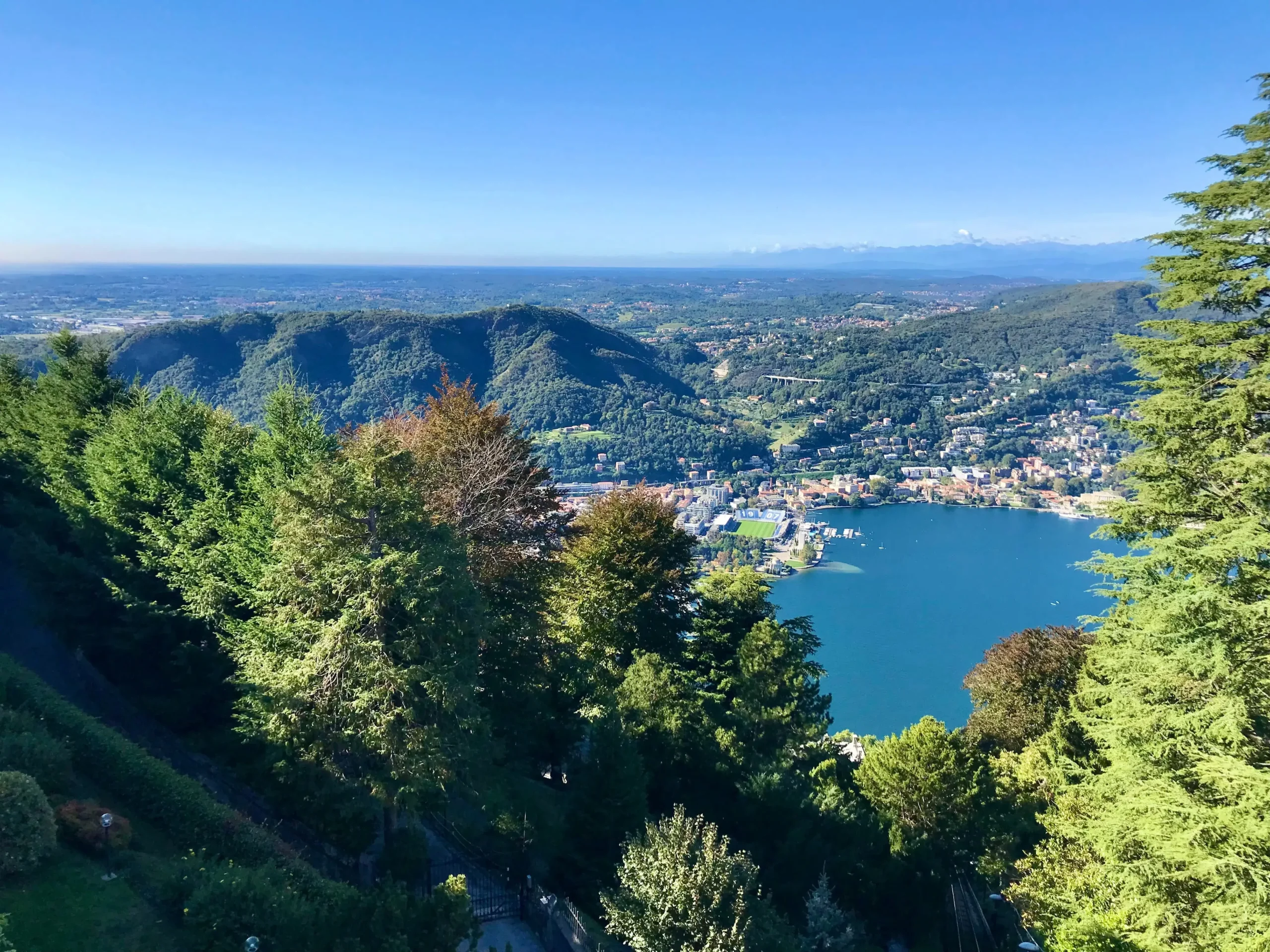 View of the town of Como from Brunate